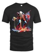 British Punk Zombie Rocker Graphic T Shirt With Wild Attitude - black t-shirt on white background