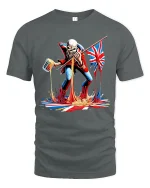 British Punk Zombie Rocker Graphic T Shirt With Wild Attitude - gray t-shirt on white background