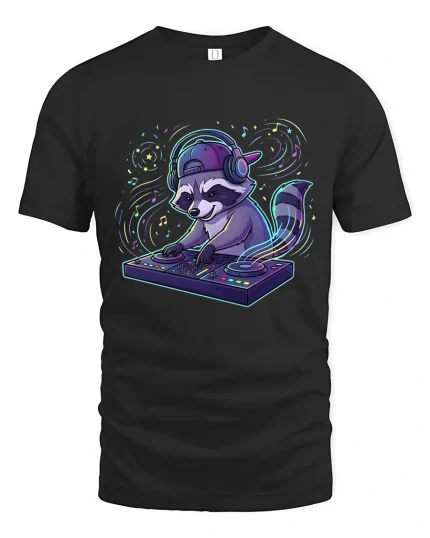 Cute Smiling Frog With Flower Whimsical Art Graphic Tshirt - black t-shirt on white background