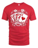 Majestic Eagle Mountain Sunrise Nature Art Graphic Tshirt - red t-shirt on white background