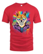 Drip Strong Baseball Street Art Graphic Tshirt Design - red t-shirt on white background