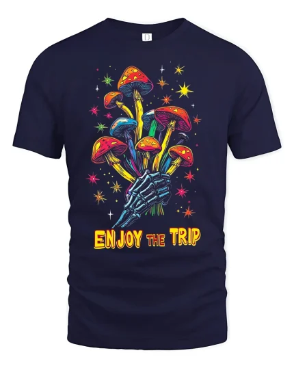 Cute Owl Reading Books Cozy Learning Art Graphic Tshirt - navy t-shirt on white background