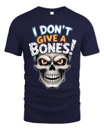 Edgy Skull Street Art Rebel Style Graphic Tshirt - navy t-shirt on white background