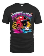 Respect The Drip Baseball Street Art Graphic Tshirt Style - black t-shirt on white background