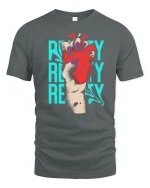 Poetry Ready Heart Rebellion Art Graphic T Shirt - gray t-shirt on white background