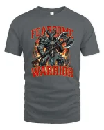 Fearsome Warrior Battle Axe T Shirt Gothic Streetwear - gray t-shirt on white background