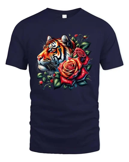 Warrior Of Fearless Courage Flaming Sword Graphic T Shirt - navy t-shirt on white background