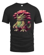 Mystical Tree Monster Fantasy Graphic T Shirt Nature Creature - black t-shirt on white background