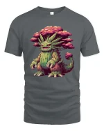 Mystical Tree Monster Fantasy Graphic T Shirt Nature Creature - gray t-shirt on white background