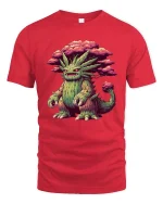 Mystical Tree Monster Fantasy Graphic T Shirt Nature Creature - red t-shirt on white background