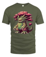 Mystical Tree Monster Fantasy Graphic T Shirt Nature Creature - military green t-shirt on white background