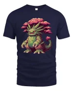 Mystical Tree Monster Fantasy Graphic T Shirt Nature Creature - navy t-shirt on white background