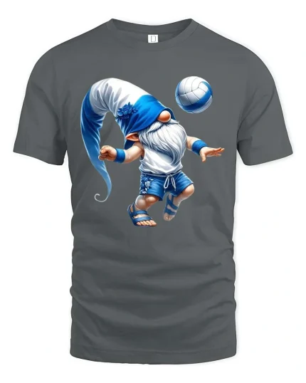 Funny Soccer Gnome T-Shirt Cute Fantasy Football Player Tee - gray t-shirt on white background