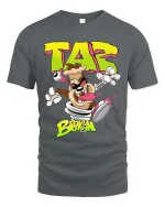 Taz Brooklyn Cartoon Chaos Graphic T Shirt Street Style - gray t-shirt on white background