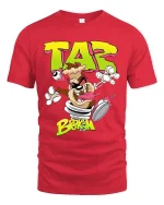 Taz Brooklyn Cartoon Chaos Graphic T Shirt Street Style - red t-shirt on white background