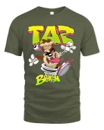 Taz Brooklyn Cartoon Chaos Graphic T Shirt Street Style - military green t-shirt on white background