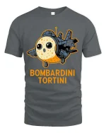 Bombardini Tortini Funny Plane Cartoon Graphic T Shirt Cool - gray t-shirt on white background
