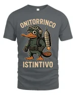 Funny Platypus Aviator T Shirt Onitorrinco Instintivo Tee - gray t-shirt on white background