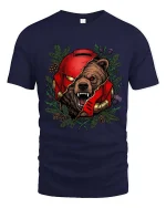 Fierce Bear Helmet Graphic T Shirt Wild Animal Warrior Art - navy t-shirt on white background