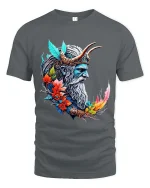 Mysterious Raven Book Pages Graphic T Shirt Dark Literary Tee - gray t-shirt on white background