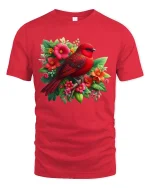 Motivational Fitness Collage Graphic Tee Workout Lifestyle Tshirt - red t-shirt on white background