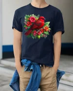 Motivational Fitness Collage Graphic Tee Workout Lifestyle Tshirt - model wearing navy tee with hands in pockets