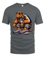 Street Swagger Bulldog T Shirt Cool Urban Hype Style - gray t-shirt on white background