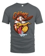 Chaos Duck T Shirt Funny Crazy Cartoon Duck Graphic - gray t-shirt on white background