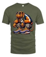 Street Swagger Bulldog T Shirt Cool Urban Hype Style - military green t-shirt on white background