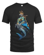 King Shark Crown T Shirt Bold Ocean Streetwear Style - black t-shirt on white background