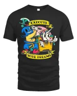 Execute Your Dreams T Shirt Funny Dark Humor Cartoon Art - black t-shirt on white background