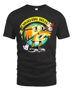 Existential Bread T Shirt Funny Dark Humor Cartoon Art - black t-shirt on white background