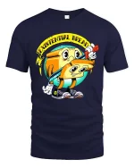 Existential Bread T Shirt Funny Dark Humor Cartoon Art - navy t-shirt on white background