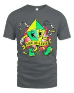 Funny High As A Kite Cartoon T Shirt Cool Chill Graphic Style - gray t-shirt on white background