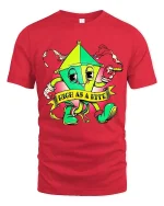 Funny High As A Kite Cartoon T Shirt Cool Chill Graphic Style - red t-shirt on white background