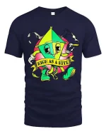 Funny High As A Kite Cartoon T Shirt Cool Chill Graphic Style - navy t-shirt on white background