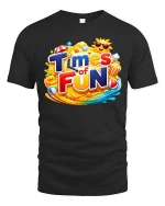Times of Fun Colorful Graphic T Shirt Happy Summer Vibes Style - black t-shirt on white background