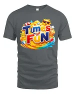 Times of Fun Colorful Graphic T Shirt Happy Summer Vibes Style - gray t-shirt on white background