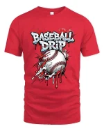 Funny Crazy Duck Cartoon Exploded Style Graphic T Shirt Tee - red t-shirt on white background