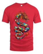 Capacity Overload Funny Rainbow Graphic T Shirt Cute Mood - red t-shirt on white background