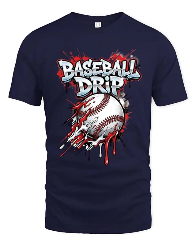 Funny Crazy Duck Cartoon Exploded Style Graphic T Shirt Tee - navy t-shirt on white background