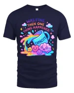 Baseball Drip Graphic T Shirt Cool Street Style Sport Vibes - navy t-shirt on white background