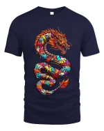 Capacity Overload Funny Rainbow Graphic T Shirt Cute Mood - navy t-shirt on white background