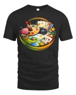 Creative Hobbies Art Craft Photography Graphic T-Shirt - black t-shirt on white background