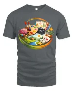 Creative Hobbies Art Craft Photography Graphic T-Shirt - gray t-shirt on white background