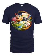 Creative Hobbies Art Craft Photography Graphic T-Shirt - navy t-shirt on white background