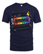 Dont Let Their Energy Change Yours Graphic T-Shirt Tee - navy t-shirt on white background