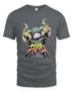 Divine Neon Street Hands Urban Graffiti Graphic T Shirt - gray t-shirt on white background
