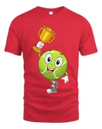 Tennis Champion Cute Ball Winner Graphic T Shirt Style - red t-shirt on white background